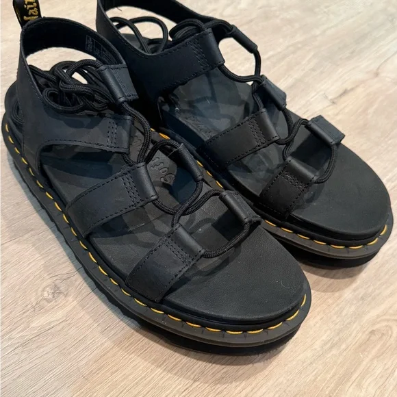 NWOT Dr Martens Nartilla Black Gladiator Sandals - Picture 2 of 6
